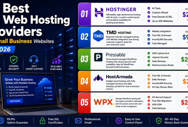 5 Best Web Hosting Providers for Small Business Websites in 2026