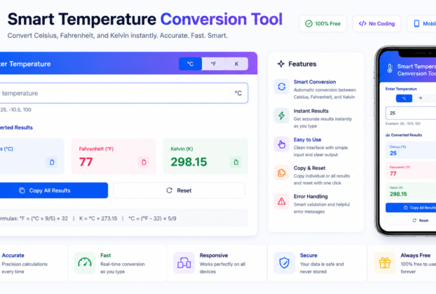 Create a Smart Temperature Conversion Tool Without Coding, online temperature calculator