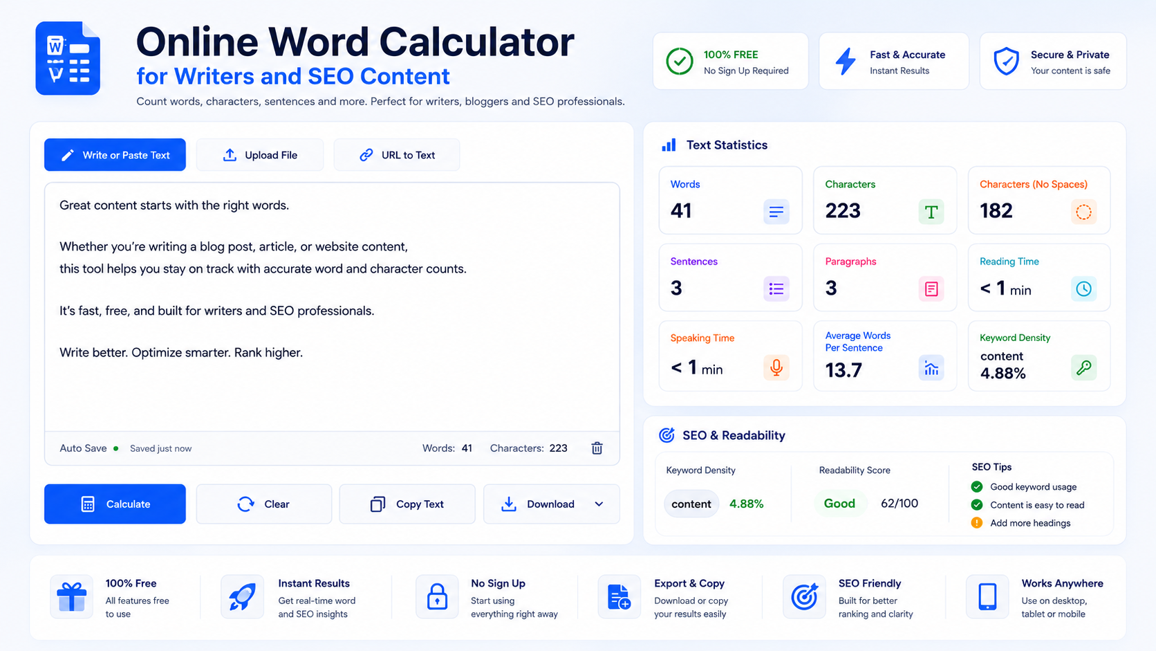 Create an Online Word Calculator for Writers and SEO Content